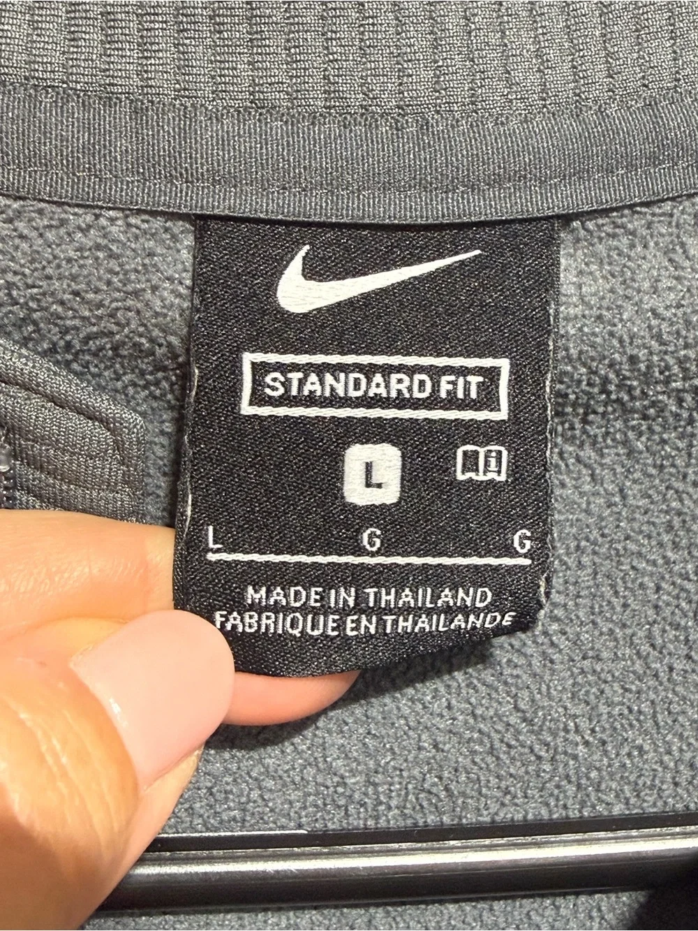 Nike Gray Quarter-Zip Fleece Pullover